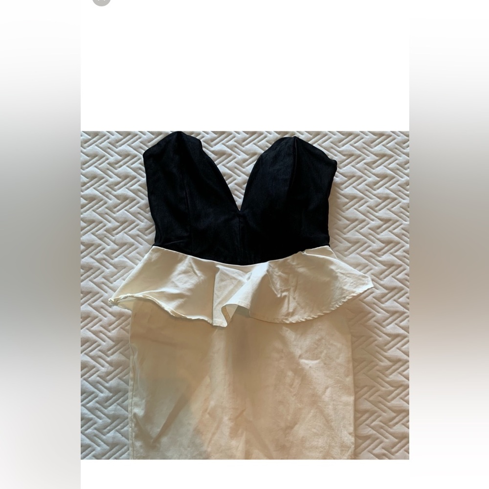 Strapless midi dress